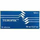 Тенорик таблетки 50 мг / 12,5 мг №28 (2 блистера х 14 таблеток)