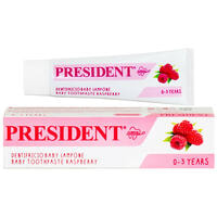 Зубная паста детская President со вкусом малины от 0 до 3 лет 30 мл