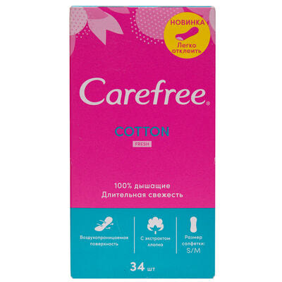 Прокладки ежедневные Carefree Cotton Fresh 34 шт.