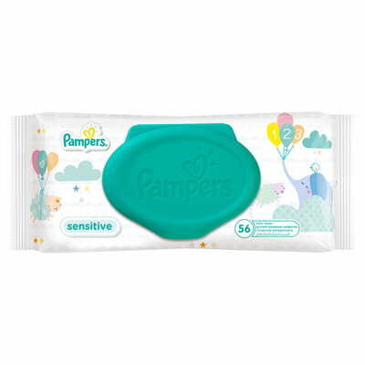 Салфетки влажные детские Pampers Sensitive 56 шт.