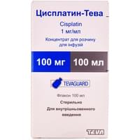 Цисплатин-Тева концентрат д/инф. 1 мг/мл по 100 мл (флакон)