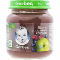 Купить Пюре фруктовое Gerber Яблоко с лесными ягодами с 6-ти месяцев 130 г Пюре фруктовое Gerber Яблоко с лесными ягодами с 6-ти месяцев 130 г