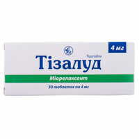 Тизалуд таблетки по 4 мг №30 (3 блистера х 10 таблеток)