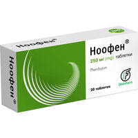 Ноофен таблетки по 250 мг №20 (2 блистера х 10 таблеток)