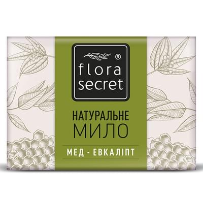 Мыло Flora Secret Банное с эфирным маслом эвкалипта и медом 75 г