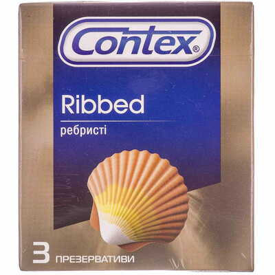 Презервативы Contex Ribbed ребристые 3 шт.
