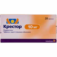 Крестор таблетки по 10 мг №28 (2 блистера х 14 таблеток)