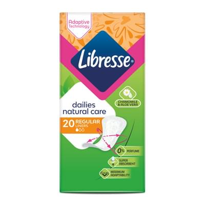 Прокладки ежедневные Libresse Natural Care Regular 20 шт.