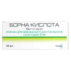 Купить Борная кислота Фармак раствор д/наруж. прим. 3% по 25 мл (флакон) Борная кислота Фармак раствор д/наруж. прим. 3% по 25 мл (флакон)