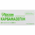 Карбамазепин Технолог таблетки по 200 мг №20 (2 блистера х 10 таблеток)