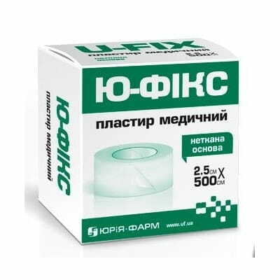 Пластырь медицинский Ю-Фикс на нетканой основе 2,5 см x 500 см 1 шт.