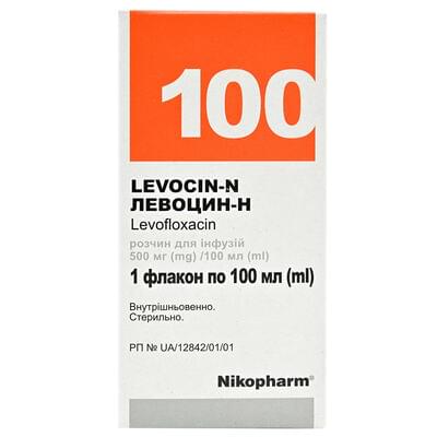 Левоцин-Н розчин д/інф. 500 мг / 100 мл по 100 мл (флакон)