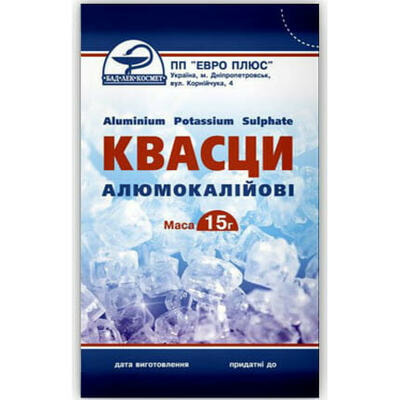 Квасцы алюмокалиевые Евро Плюс порошок по 50 г (пакет)