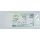 Шовный материал нерассасывающийся полиамид Укртехмед нитка хирургическая плетенная размер USP 3/0 (2), игла атравматическая режущая 1/2 круга, 20 мм, длина 75 см белая