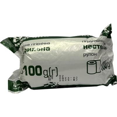 Вата медична Юрія-Фарм нестерильна гігроскопічна ролик 100 г