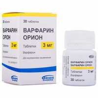 Варфарин Орион таблетки по 3 мг №30 (флакон)