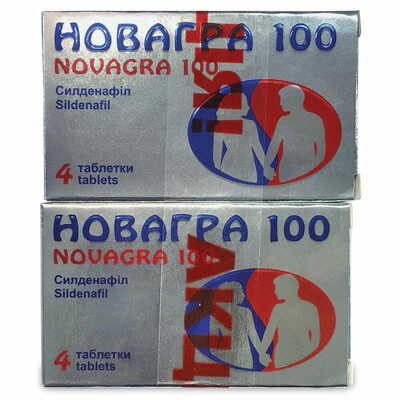 Новагра таблетки по 100 мг №4 (блистер) 1+1 Акция