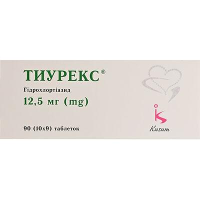 Тиурекс таблетки по 12,5 мг №90 (9 блистеров х 10 таблеток)