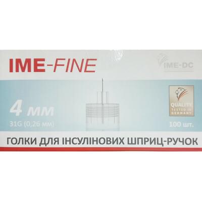 Игла Ime-Fine для шприц-ручки размер 31G 4 мм 100 шт.