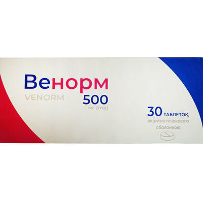 Венорм таблетки по 500 мг №30 (3 блістери х 10 таблеток)