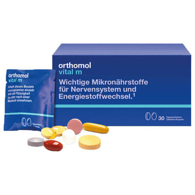 Ортомол Вітал М для чоловіків капсули + таблетки курс 30 днів №30