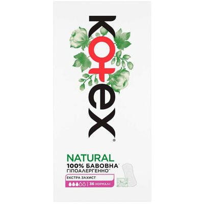 Прокладки щоденні Kotex Natural Normal+ 36 шт.