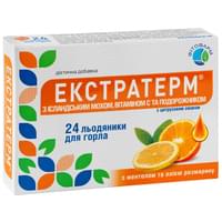 Купить Экстратерм со вкусом цитрус леденцы №24 (2 блистера х 12 леденцов) Экстратерм со вкусом цитрус леденцы №24 (2 блистера х 12 леденцов)