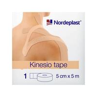 Пластир медичний Nordeplast Кінезіо тейп бежевий 5 м х 5 см 1 шт.
