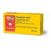 Леверет Міні таблетки 0,1 мг / 0,02 мг №21 (блістер)