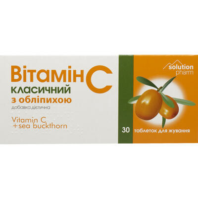 Вітамін С класичний з обліпихою таблетки №30 (блістер)