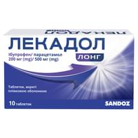 Лекадол Лонг таблетки 200 мг / 500 мг №10 (блістер)