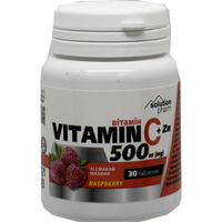 Витамин С + Цинк со вкусом малины таблетки жев. по 500 мг №30 (флакон)
