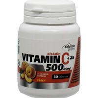 Витамин С + Цинк со вкусом персика таблетки жев. по 500 мг №30 (флакон)