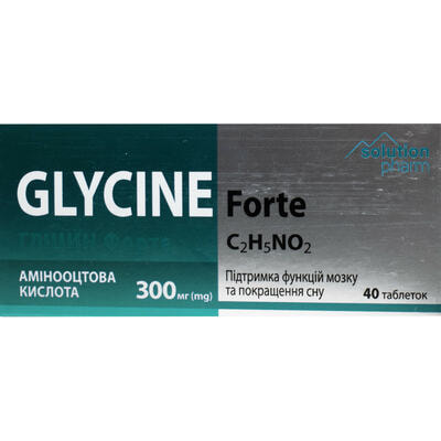 Глицин Форте Евро Плюс по 300 мг №40 (блистер)