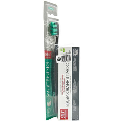 Набір Splat зубна щітка Professional Whitening жорстка + зубна паста Плюс відбілююча 40 мл