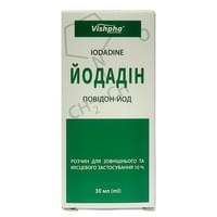 Йодадін розчин д/зовн. та місц. заст. 10% по 30 мл (флакон)