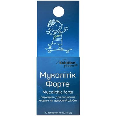 Муколітік Форте Solution Pharm таблетки №30 (банка)
