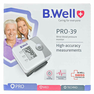 Тонометр B.Well PRO-39 на запястье в футляре