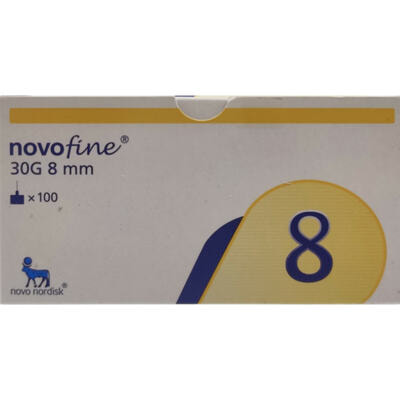 Голки Novo Fine для використання у шприц-ручках Novo Nordisk стерильні розмір 30, довжина голки 8 мм, 100 шт.