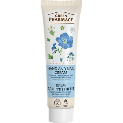 Крем для рук та нігтів Зелена Аптека Ромашка та олія льону 100 мл