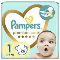 Підгузки Pampers Premium Care Newborn розмір 1, 2-5 кг, 26 шт.