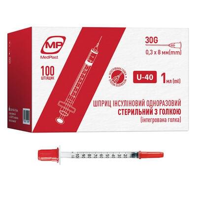 Шприц инсулиновый MedPlast U-40 30G 1 мл