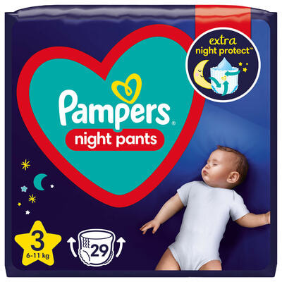 Підгузки-трусики Pampers Night Pants Midi розмір 3, 6-11 кг, 29 шт.