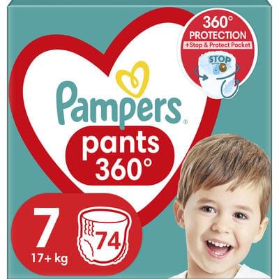 Подгузники-трусики Pampers Pants Giant Plus размер 7, 17+ кг, 74 шт.