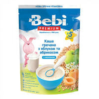 Каша молочна Kolinska Bebi Premium Гречана яблуко та абрикос з 5-ти місяців 200 г (пакет)