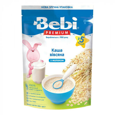 Каша молочна Kolinska Bebi Premium Вівсяна з 5-ти місяців 200 г (пакет)