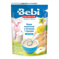 Каша молочная Kolinska Bebi Premium Пшеничная с печеньем и грушей 200 г (пакет)