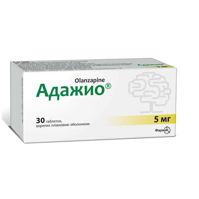 Адажио таблетки по 5 мг №30 (3 блистера х 10 таблеток)