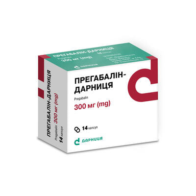 Прегабалин-Дарница капсулы по 300 мг №14 (2 блистера х 7 капсул)