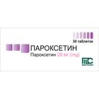 Пароксетин таблетки по 20 мг №30 (3 блістери х 10 таблеток)